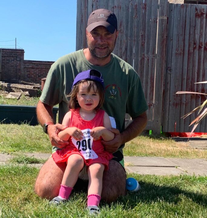 Richard Langley with his daughter Ayla, who both took part in the community event. 